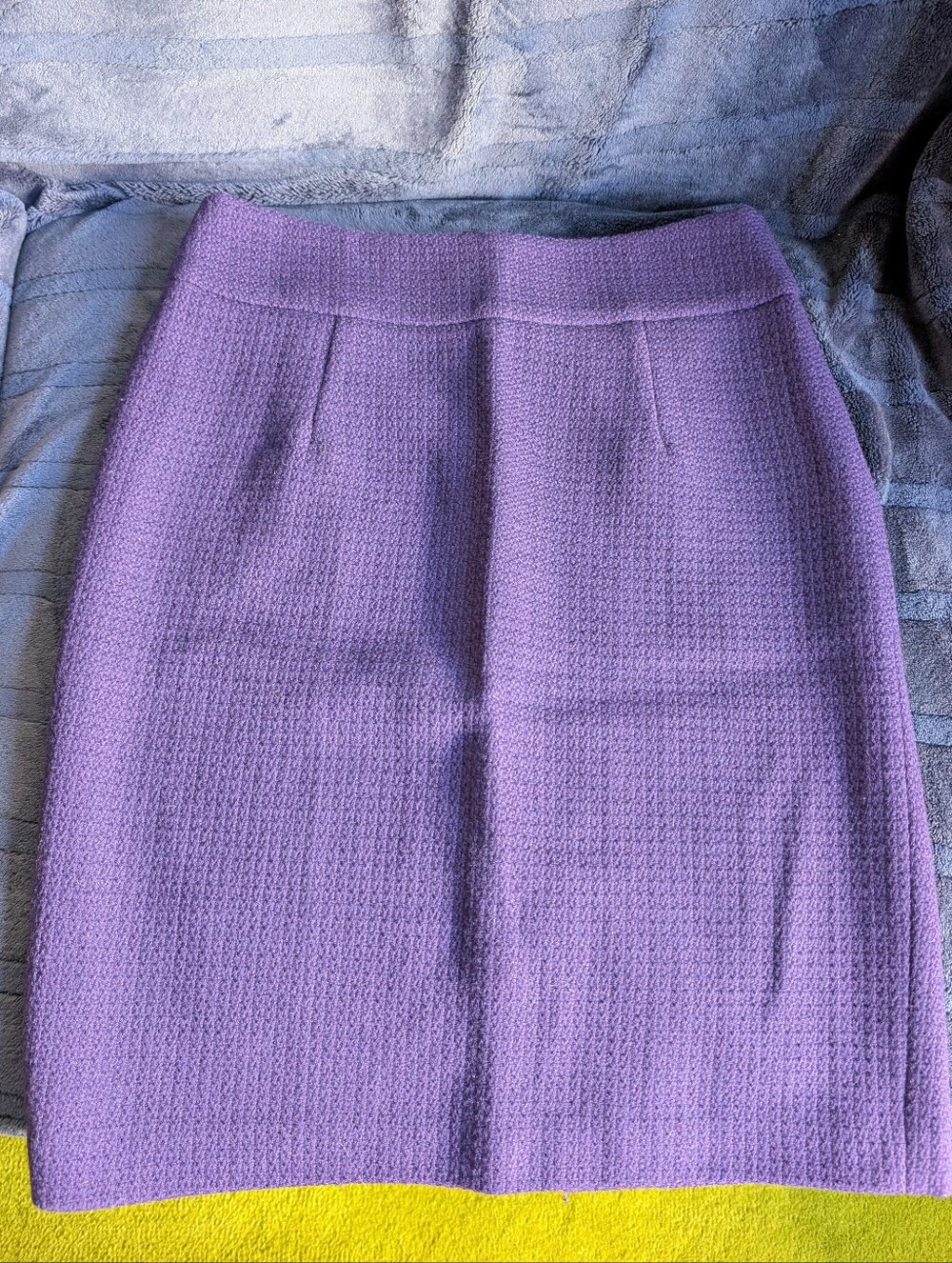 PINK TARTAN Wool Midi Lined Purple Career Skirt